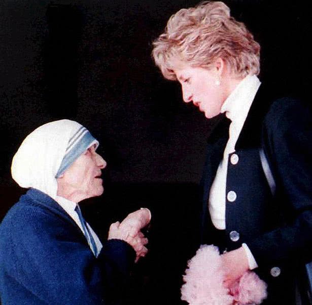 Mother Teresa with Princess Diana