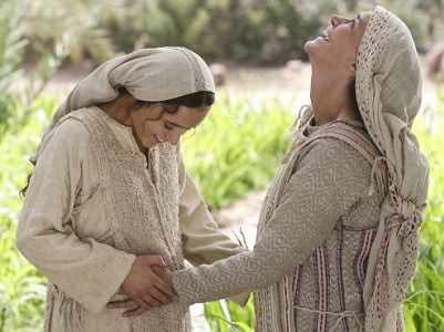 Elizabeth and Mary, from the film: The Nativity